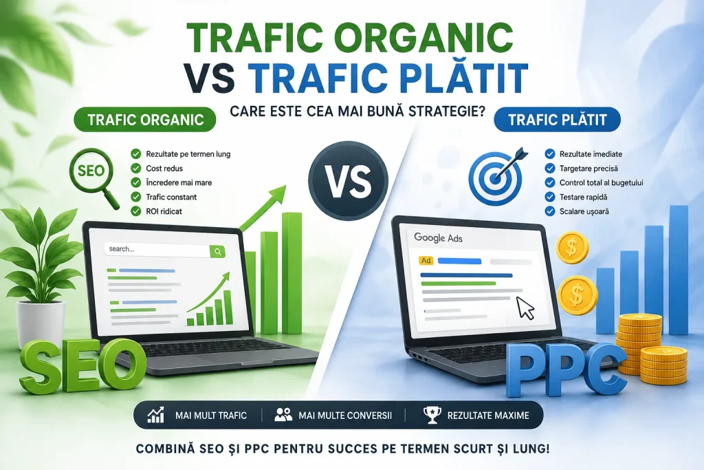 Trafic organic vs trafic plătit