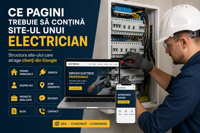 Ce pagini trebuie să conțină site-ul unui electrician pentru mai mulți clienți