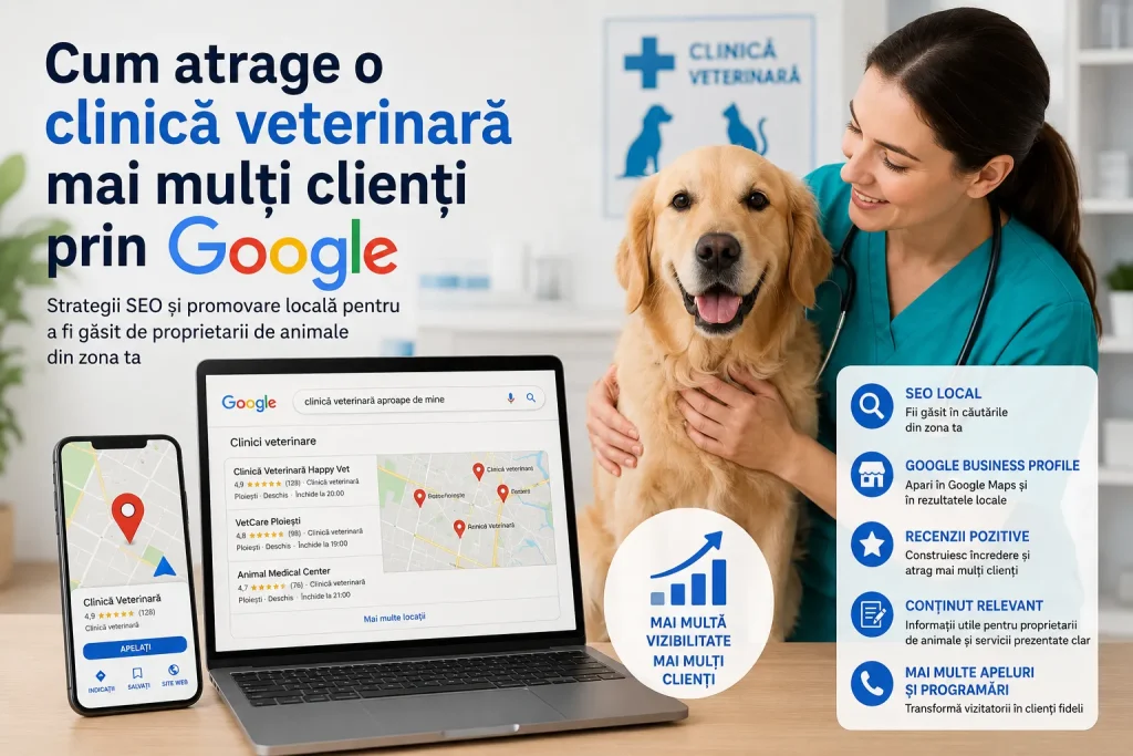 cum atrage o clinică veterinară mai mulți clienți prin Google
