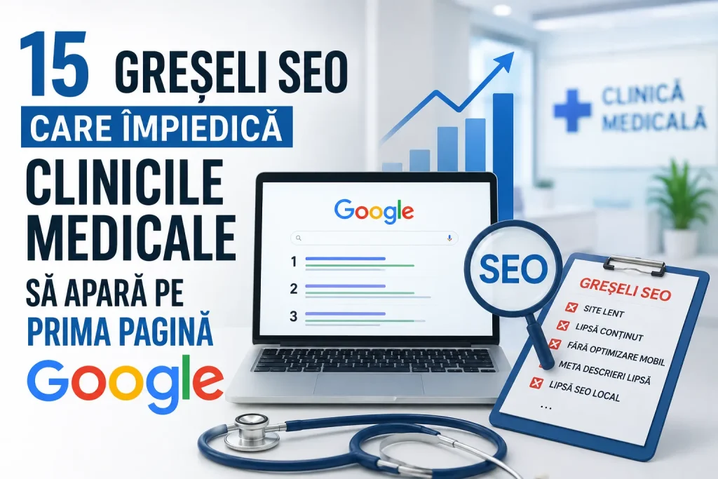 greșeli SEO clinici medicale