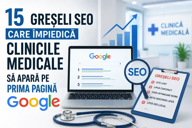 15 greșeli SEO care împiedică clinicile medicale să apară pe prima pagină Google – Ghid complet pentru o vizibilitate mai bună