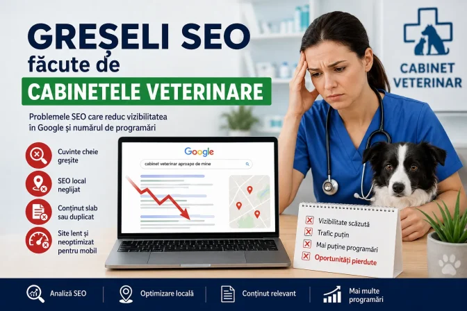 Greșeli SEO făcute de cabinetele veterinare – cum afectează vizibilitatea în Google