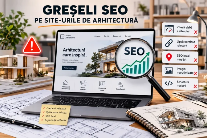 Greșeli SEO pe site-urile de arhitectură: 12 probleme care reduc vizibilitatea în Google