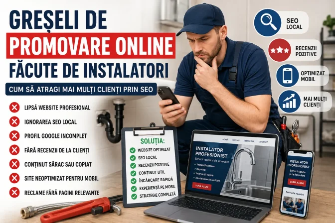 Greșeli de promovare online făcute de instalatori – soluții SEO pentru mai mulți clienți