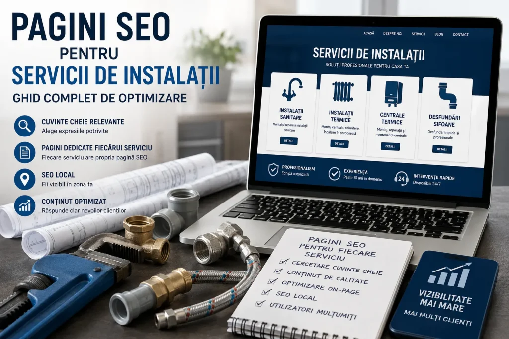 pagini SEO pentru servicii de instalații