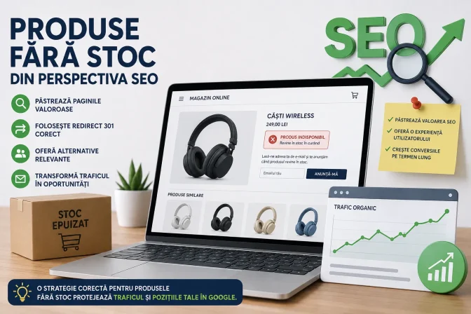 Produse fără stoc SEO: cum le gestionezi corect pentru Google