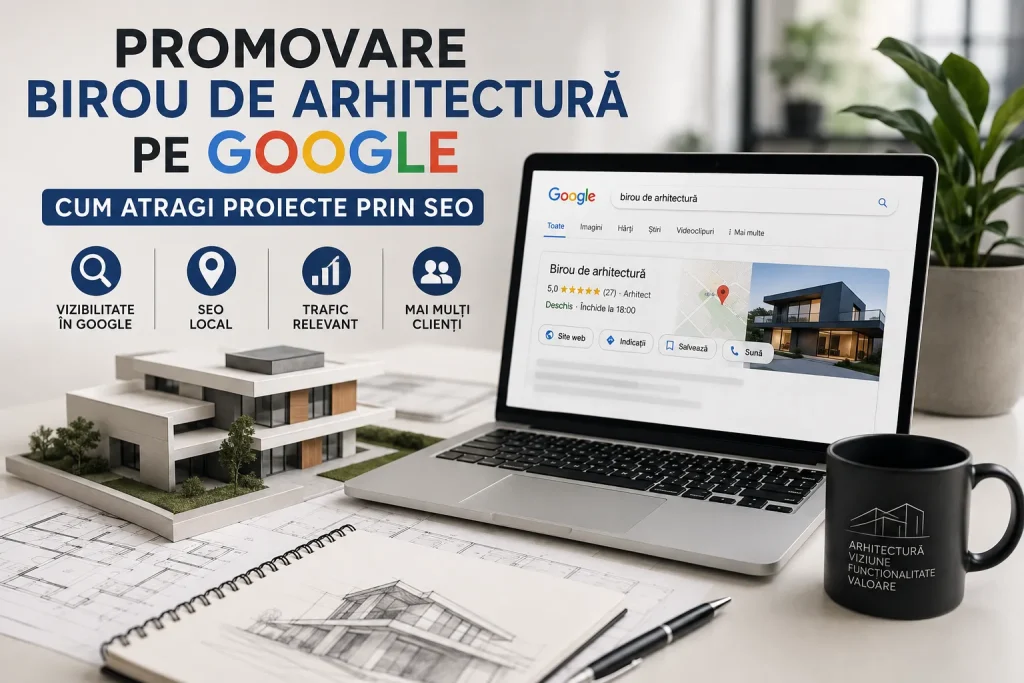 promovare birou de arhitectură pe Google