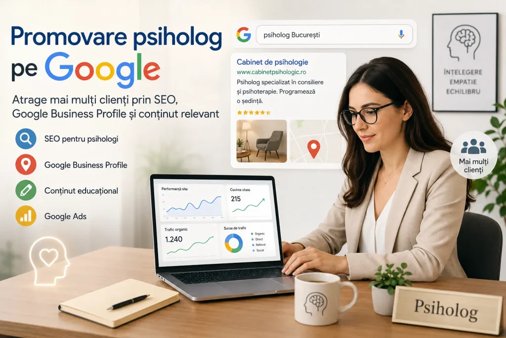promovare psiholog pe Google