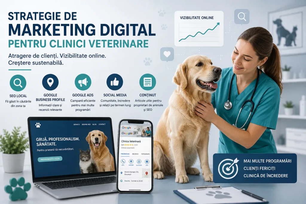 strategie de marketing digital pentru clinici veterinare