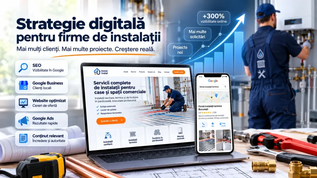 strategie digitală pentru firme de instalații