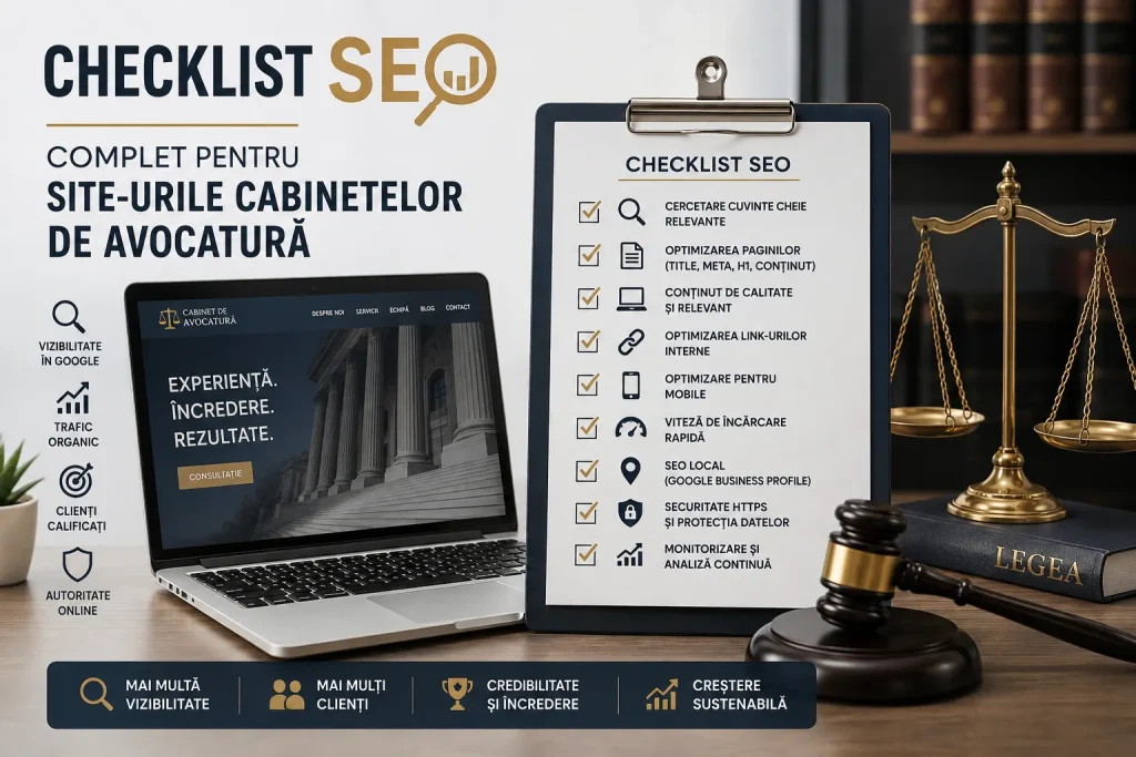 Checklist SEO complet pentru site urile cabinetelor de avocatură